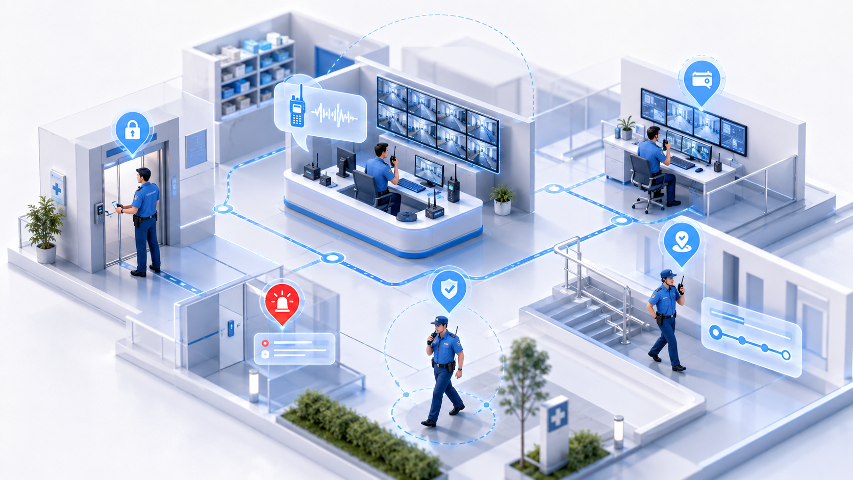 GuardLink security communication interface on approved devices
